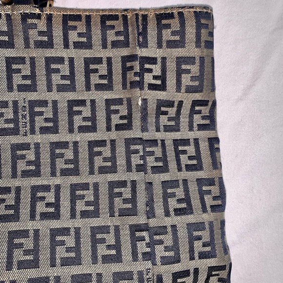 Fendi Vintage Leather-Trimmed Zucchino Tote!!! - Picture 4 of 14